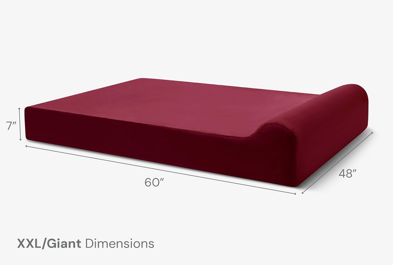 Barker Beds Giant Orthopedic Dog Bed - 7" Pillow Top with Headrest - 100-300 lbs - Memory Foam for Joint Pain & Arthritis - Vet Recommended